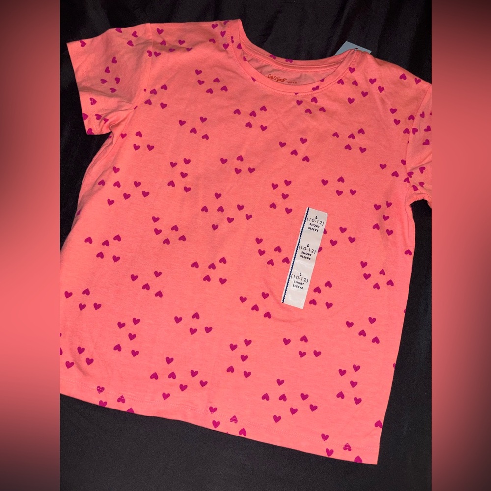 Pink Heart Pattern T-Shirt